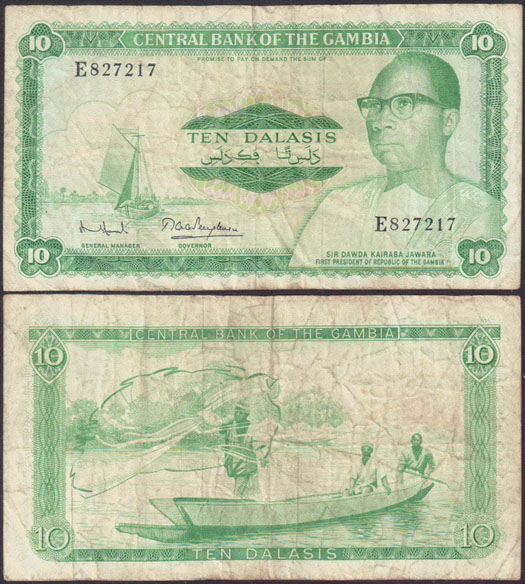 1973-86 Gambia 10 Dalasis (P.6b) L000869